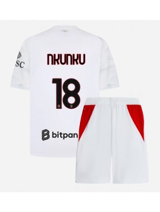 Otroški AC Milan Gostujoči 2026-27 Nogometni dresi kompleti Christopher Nkunku #18