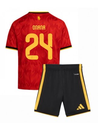 Otroški Belgija SP 2026 Nogometni dresi kompleti Amadou Onana #24 Domači
