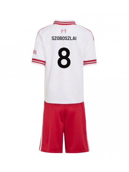 Nogometni dresi za otroke Liverpool Dominik Szoboszlai #8 Gostujoči 2026-27 kompleti