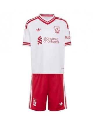 Nogometni dresi za otroke Liverpool Gostujoči 2026-27 kompleti