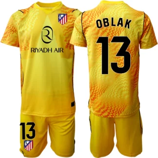 Otroški Nogometni dres kompleti Atletico Madrid 2026-27 rumena Vratarski Jan Oblak 13
