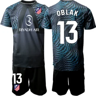 Poceni Vratarski Otroški dresi kompleti Atletico Madrid Jan Oblak 13 črna 2026-27