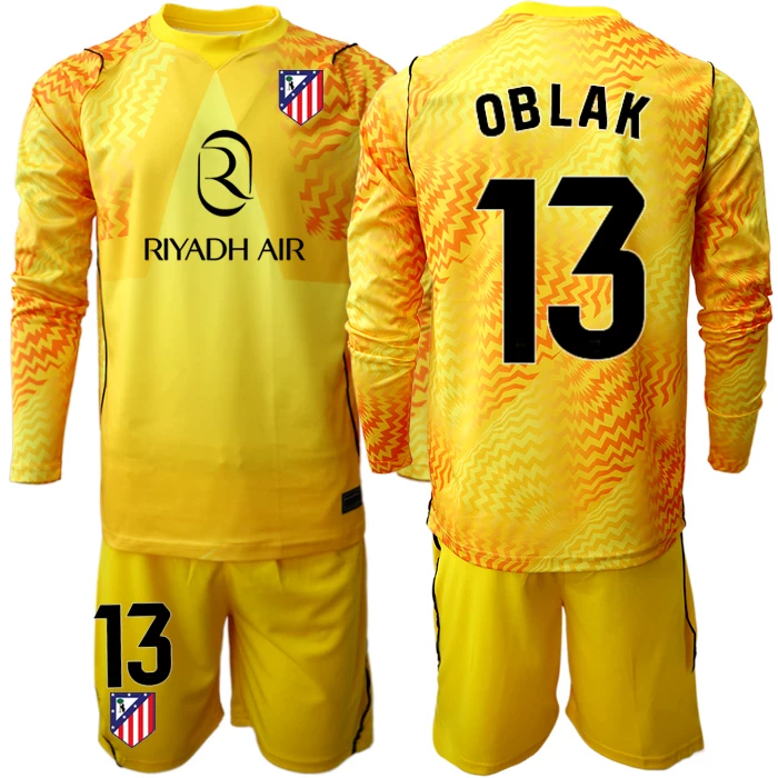 Vratarski Otroški dresi kompleti rumena Atletico Madrid 2026-27 Jan Oblak 13