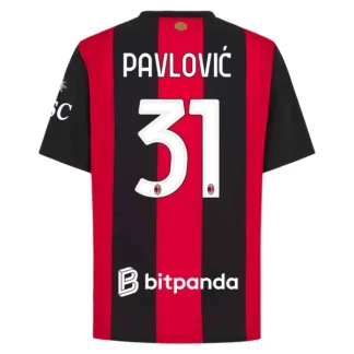 Moški AC Milan Strahinja Pavlovic #31 Domači 2026-27 nogometni dresi