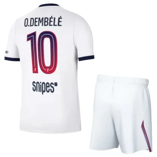 Nogometni dresi za otroke Paris Saint-Germain PSG Gostujoči 2026/27 Ousmane Dembélé #10 kompleti