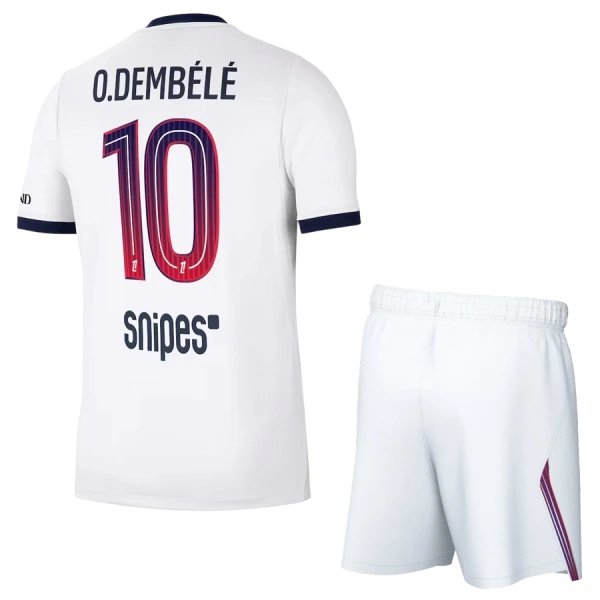 Nogometni dresi za otroke Paris Saint-Germain PSG Gostujoči 2026/27 Ousmane Dembélé #10 kompleti