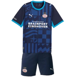 Otroški nogometni dresi kompleti PSV Eindhoven Tretji 2026-27 modra