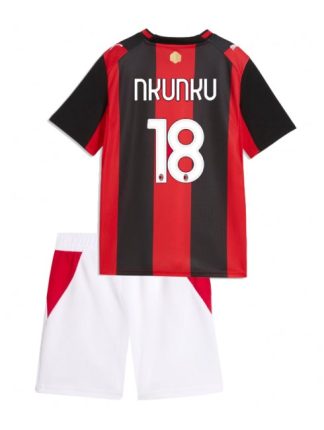 Otroški AC Milan Nogometni dresi kompleti Rafael Leao #10 Domači 2026-27