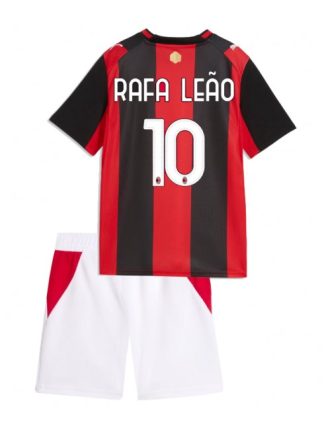 Otroški AC Milan Nogometni dresi kompleti Rafael Leao #10 Domači 2026-27