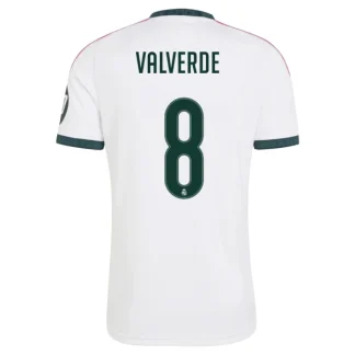 Poceni Moški nogometni dresi Real Madrid 2026-27 Domači bela Federico Valverde #8