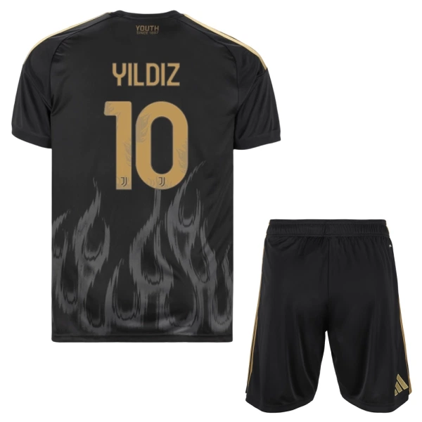 Otroški Nogometni dresi kompleti Juventus 2026-27 Kenan Yildiz #10 Tretji