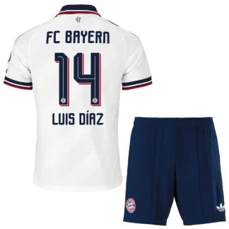 Otroški Nogometni dresi kompleti FC Bayern München Gostujoči 2026-27 Luis Díaz #14