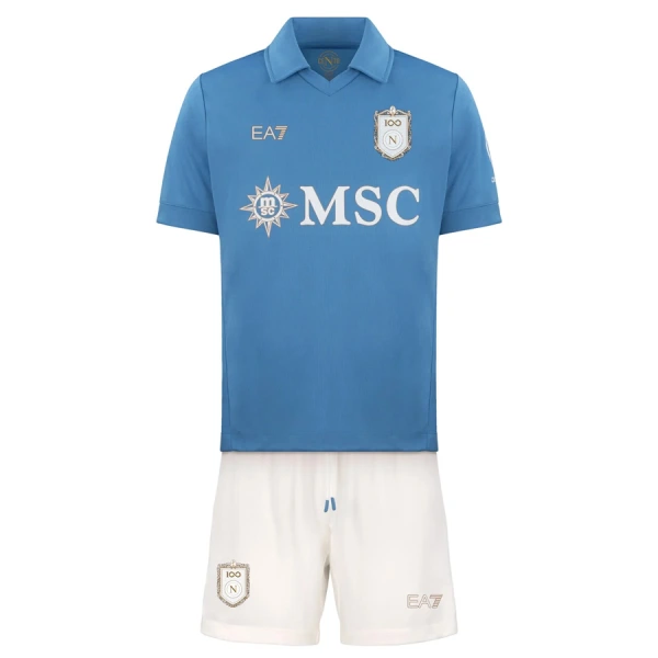 Poceni Nogometni dresi SSC Napoli Domači 2026-27 modra Kratek Rokav (+bela Kratke hlače)