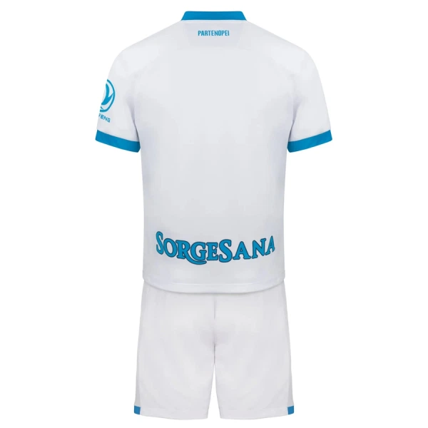Poceni Nogometni dresi kompleti SSC Napoli Gostujoči 2026-27 bela Otroški-1