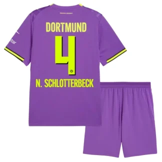 Nogometni dresi za otroke kompleti BVB Borussia Dortmund Tretji 2026-27 N. Schlotterbeck 4
