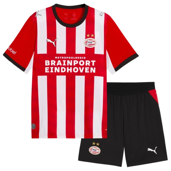 Otroški Nogometni dresi kompleti 2026-27 PSV Eindhoven Domači rdeča črna