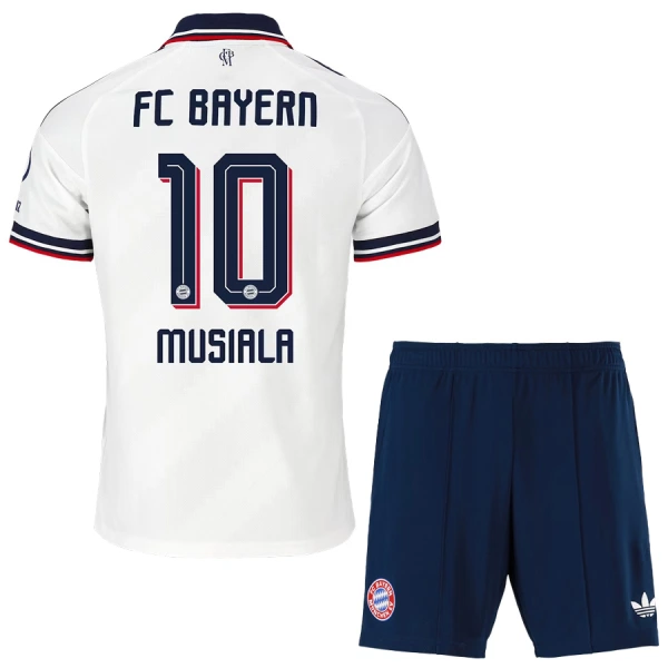 Otroški Nogometni dresi kompleti FC Bayern München Gostujoči 2026-27 Jamal Musiala #10