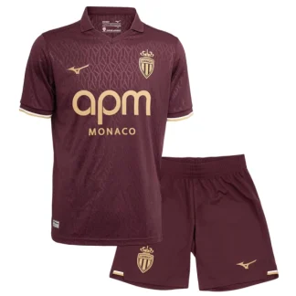 Poceni Nogometni dresi za otroke AS Monaco Gostujoči 2026-27 Kompleti
