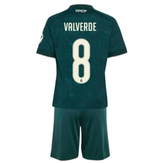 Poceni Otroški Nogometni dresi Real Madrid Gostujoči 2026-27 Federico Valverde #8