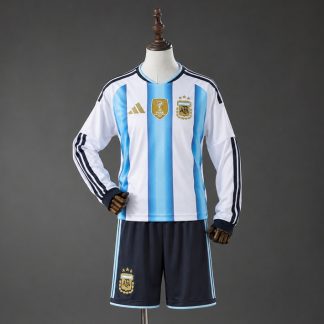Otroški nogometni dresi Argentina SP 2026 domači Dolgi Rokav + Kratke hlače