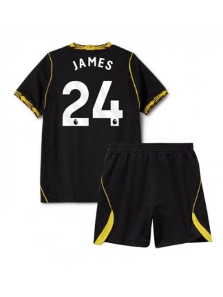 Črna Poceni Nogometni dresi kompleti Chelsea Reece James #24 Gostujoči 2026-27