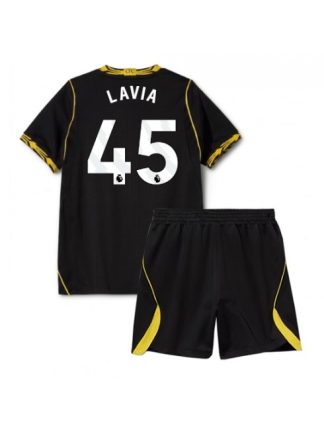 Črna Poceni Nogometni dresi kompleti Chelsea Romeo Lavia #45 Gostujoči 2026-27