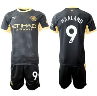 Erling Haaland #9 Moški Nogometni dresi kompleti Manchester City Gostujoči 2026-27 črna