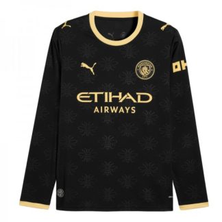 Moški Nogometni dresi Manchester City Gostujoči 2026-27 črna Dolgi Rokav