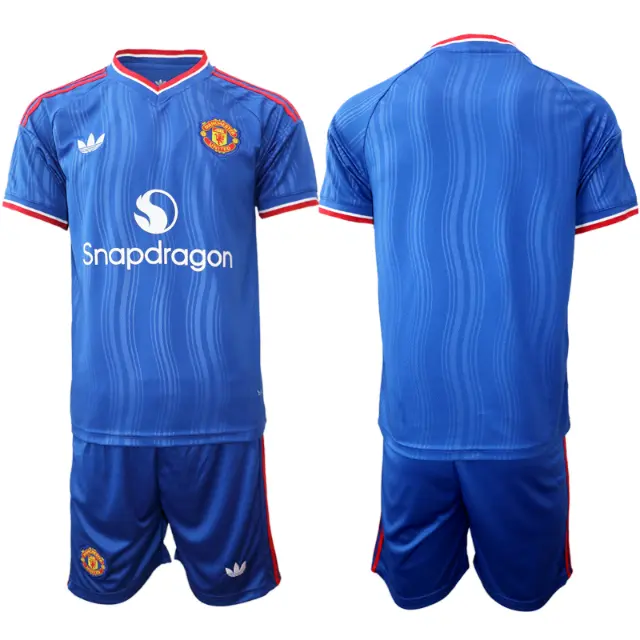 Moški Nogometni dresi kompleti Manchester United 2026/27 gostujoči modra