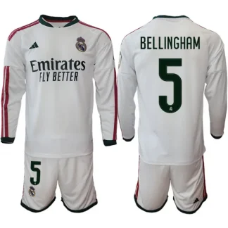 Moški dresi Real Madrid Domači 2026/27 Jude Bellingham #5 Dolgi Rokav + Kratke hlače