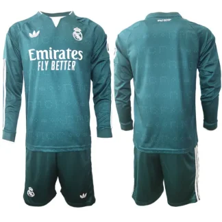 Moški dresi Real Madrid Gostujoči 2026/27 zelena Dolgi Rokav + Kratke hlače