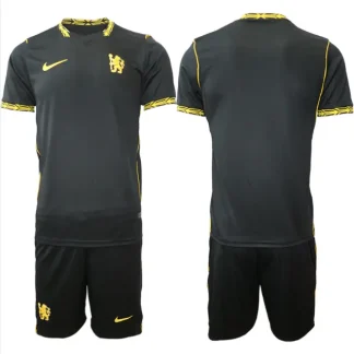 Poceni Nogometni Dres kompleti Chelsea 26/27 – črna Gostujoči Majica