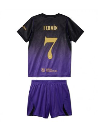 Nogometni dresi kompleti Barcelona Fermin Lopez #7 Gostujoči 2026-27 Otroški