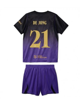 Nogometni dresi kompleti Barcelona Frenkie de Jong #21 Gostujoči 2026-27 Otroški