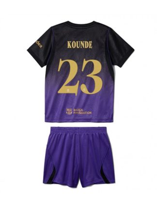 Otroški dresi kompleti Barcelona Jules Kounde #23 Gostujoči 2026-27