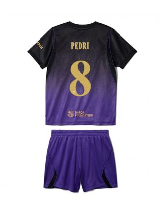 Poceni Nogometni dresi kompleti Barcelona Pedri Gonzalez #8 Gostujoči 2026-27 Otroški