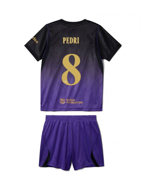 Poceni Nogometni dresi kompleti Barcelona Pedri Gonzalez #8 Gostujoči 2026-27 Otroški