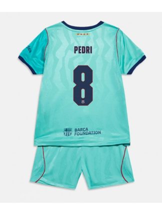Poceni Nogometni dresi kompleti Barcelona Pedri Gonzalez #8 Tretji 2026-27 Otroški