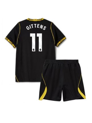Poceni Nogometni dresi kompleti Chelsea Jamie Gittens #11 Gostujoči 2026-27 črna