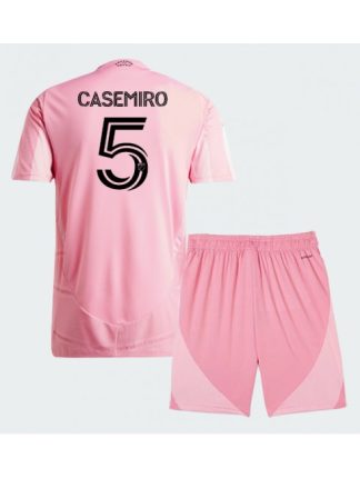 Poceni Otroški dresi kompleti Inter Miami Casemiro #5 Domači 2026-27