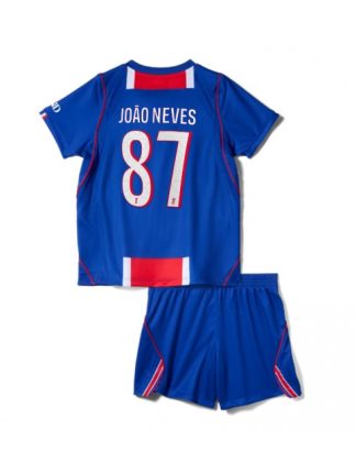 Poceni Otroški dresi kompleti Paris Saint-Germain PSG Joao Neves #87 Domači 2026-27