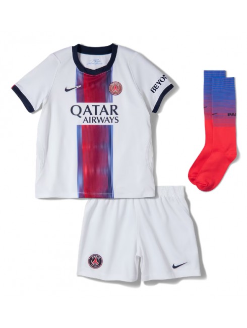 Poceni Otroški dresi kompleti Paris Saint-Germain PSG Joao Neves #87 Gostujoči 2026-27-1