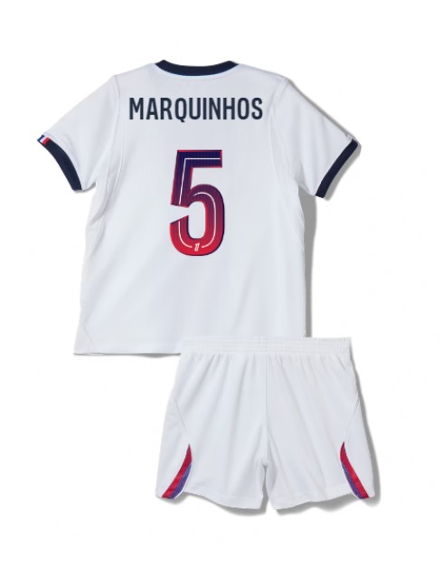 Poceni Otroški dresi kompleti Paris Saint-Germain PSG Marquinhos #5 Gostujoči 2026-27