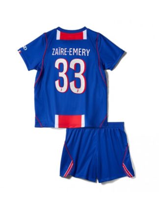 Poceni Otroški dresi kompleti Paris Saint-Germain PSG Warren Zaire-Emery #33 Domači 2026-27