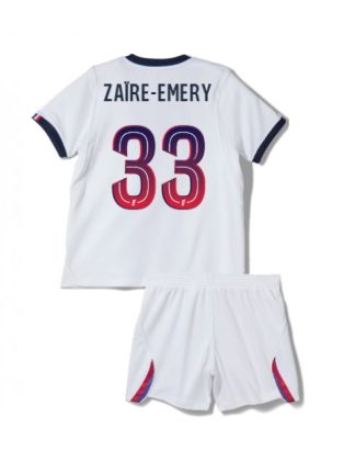 Poceni Otroški dresi kompleti Paris Saint-Germain PSG Warren Zaire-Emery #33 Gostujoči 2026-27