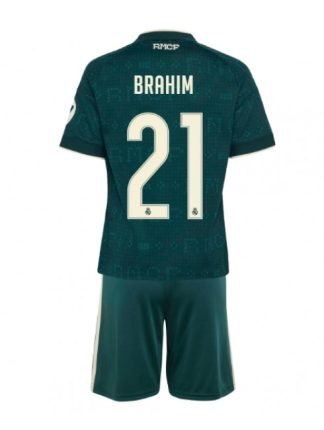 Poceni Otroški dresi kompleti Real Madrid Brahim Diaz #21 Gostujoči 2026-27
