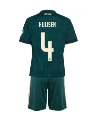 Poceni Otroški dresi kompleti Real Madrid Dean Huijsen #4 Gostujoči 2026-27