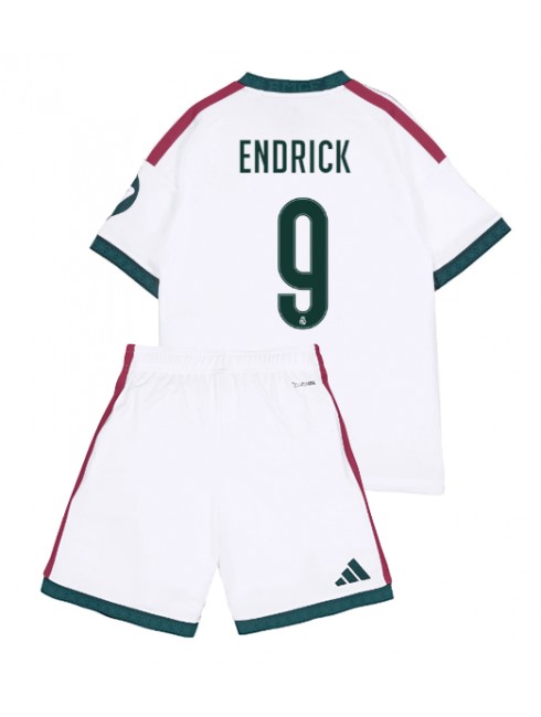 Poceni Otroški dresi kompleti Real Madrid Endrick #9 Domači 2026-27 Bela