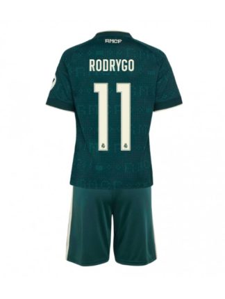Poceni Otroški dresi kompleti Real Madrid Rodrygo Goes #11 Gostujoči 2026-27