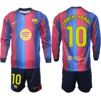 Poceni Nogometni dresi kompleti z dolgimi rokavi FC Barcelona 2026-27 Lamine Yamal #10 Domači